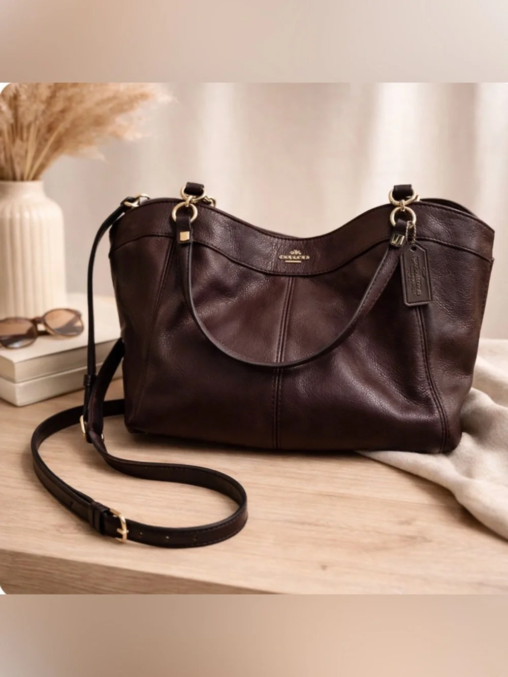 Coach Lexy pebble leather bag F23537 crossbody and shoulder bag